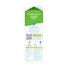 A green and white carton of baby wash and shampoo lists ingredients, QR code for details. Claims: no parabens, phthalates, dyes. Made with high-purity glycerin, safe for babies' sensitive skin.