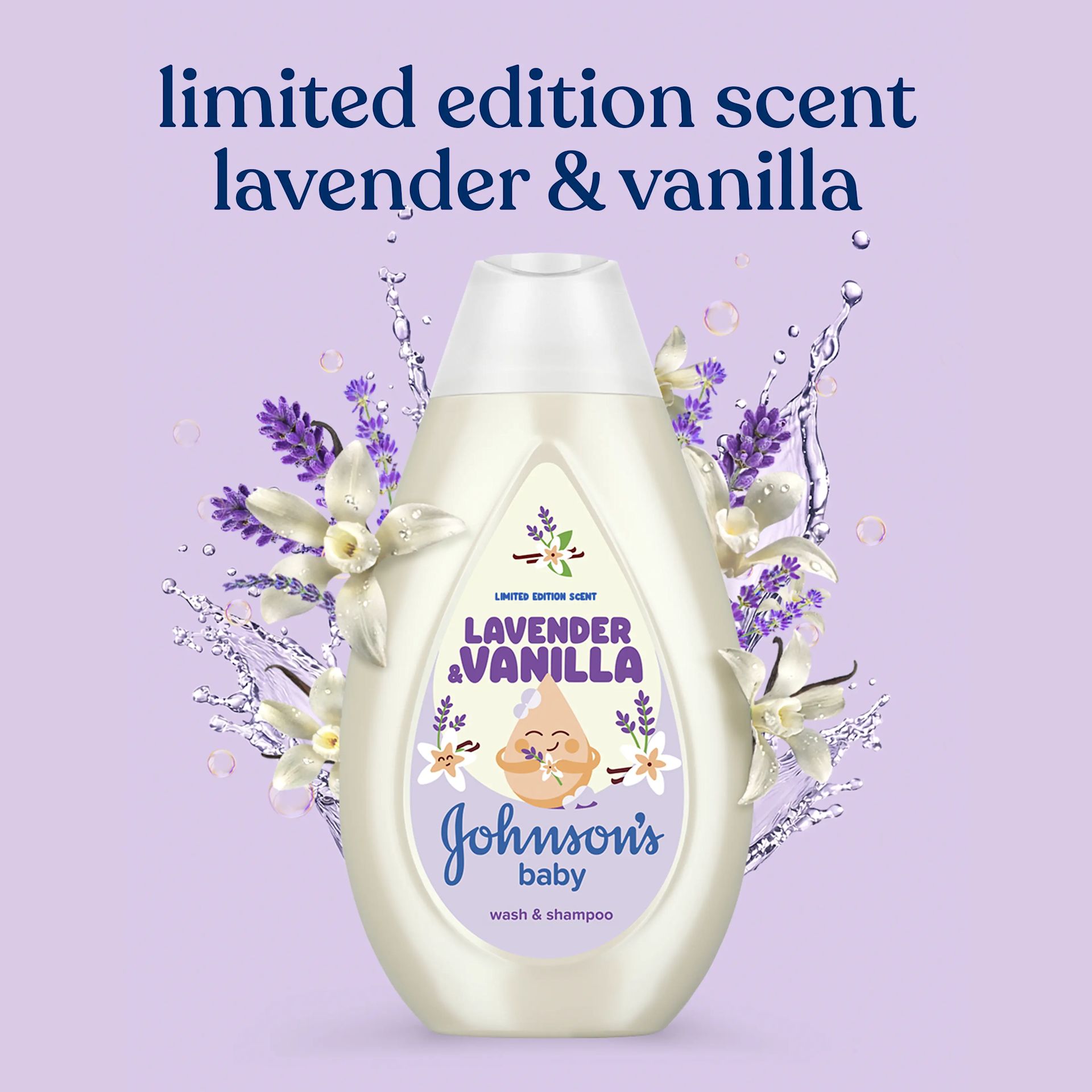 JOHNSON’S® Baby Wash Shampoo Limited edition scent lavender & vanilla