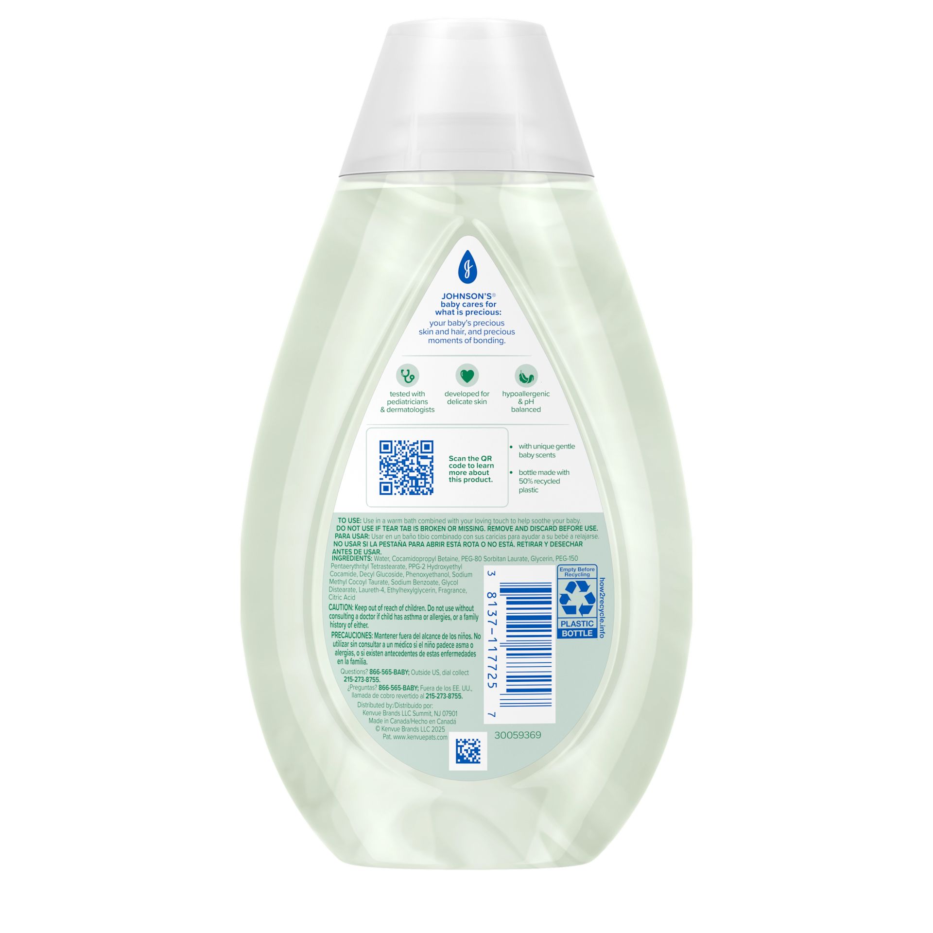 Back Pack shot of Johnson's® Soothing Vapor Bath 13.5FL OZ 400ML