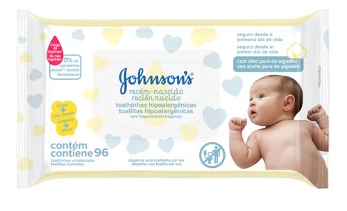 JOHNSON’S® Toalhinhas Hipoalergênicas Recém-nascido