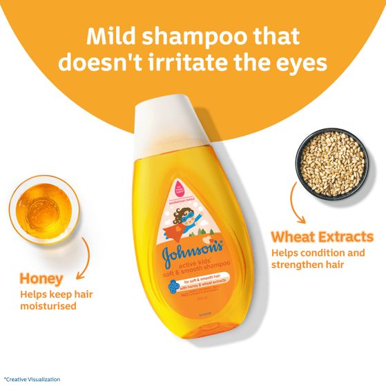 Johnson’s® Active Kids® Soft & Smooth Shampoo - Image 2 - Johnson's Baby - hi-IN