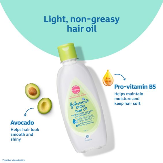 Johnson’s® Baby Hair Oil - Image 3 - Johnson's Baby - en-IN