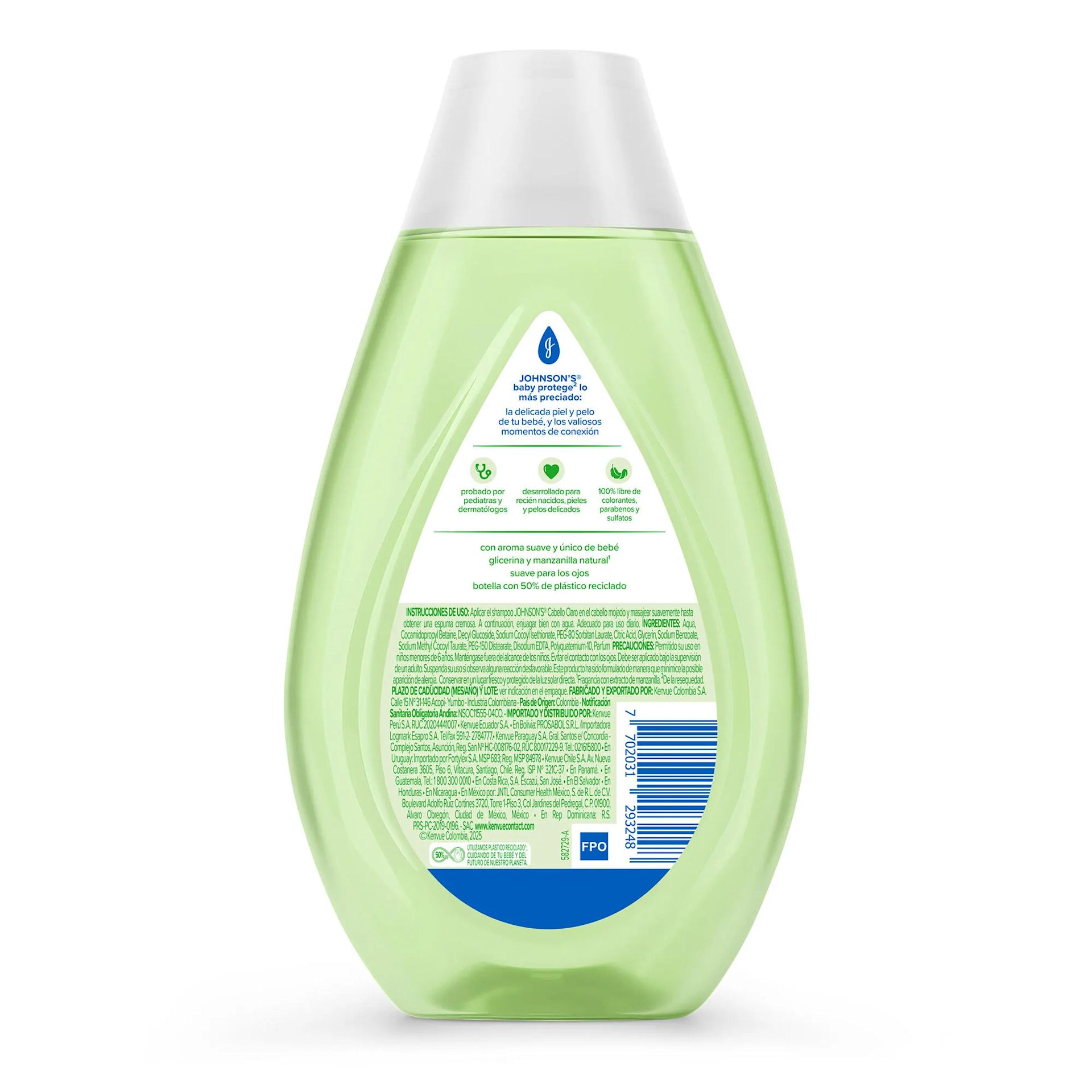 Shampoo JOHNSON’S® baby Cabello Claro - 400 ml