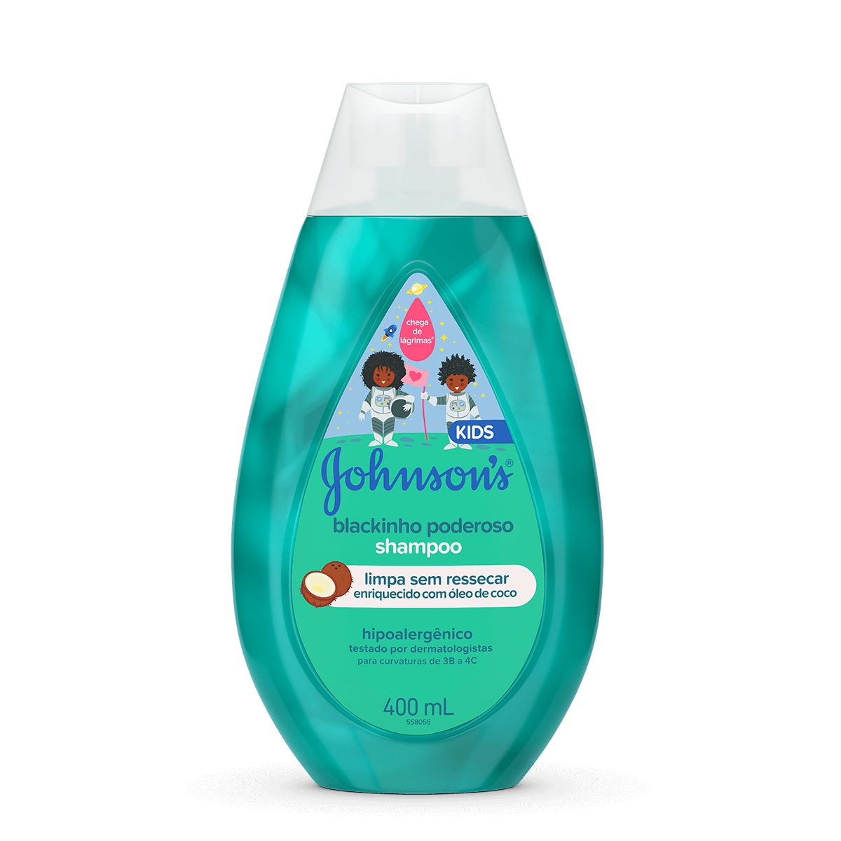 Shampoo Infantil Para Cabelos Crespos JOHNSON'S® Blackinho Poderoso