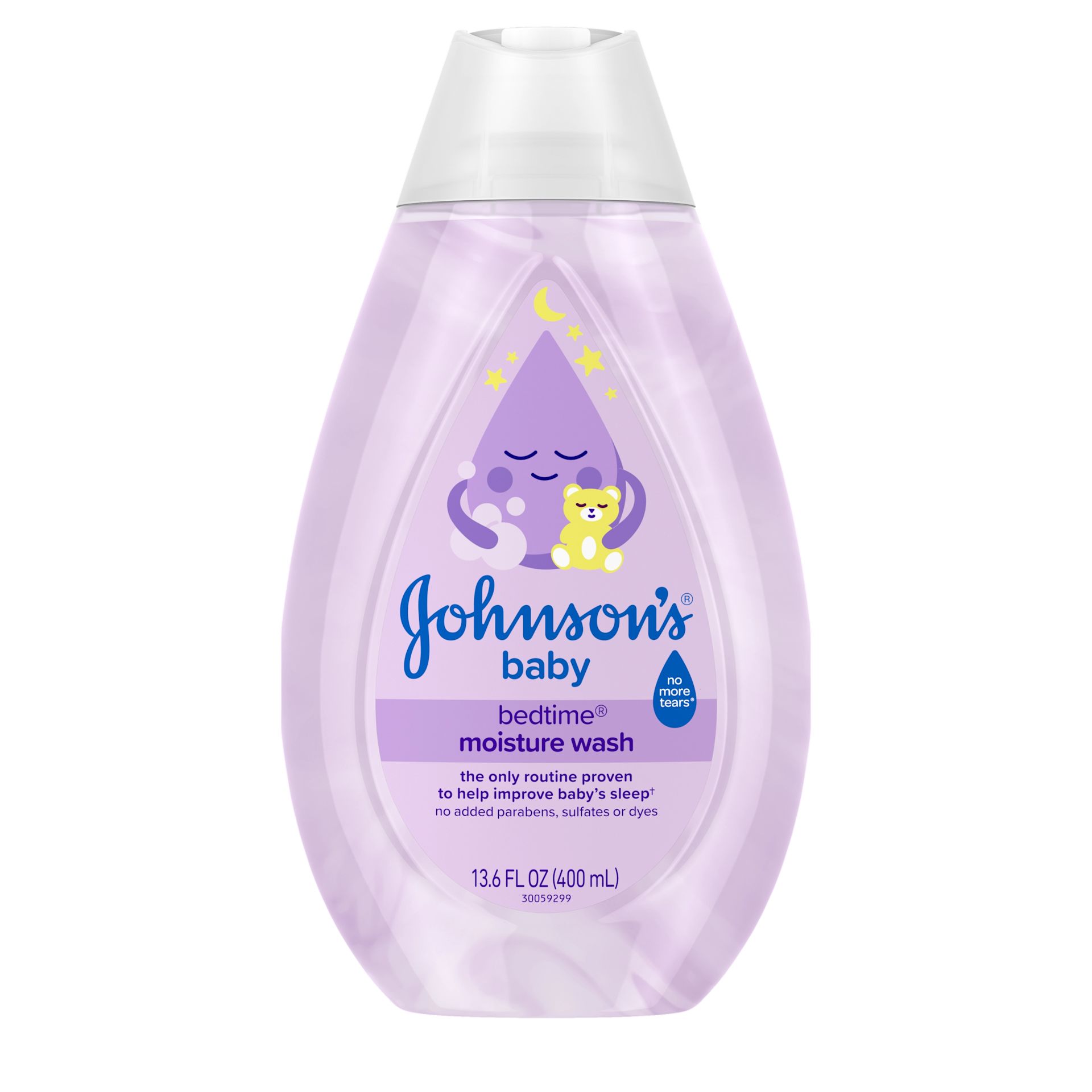 Front Pack shot of Johnson's® Bedtime® Moisture Wash 13.6FL OZ 400ML