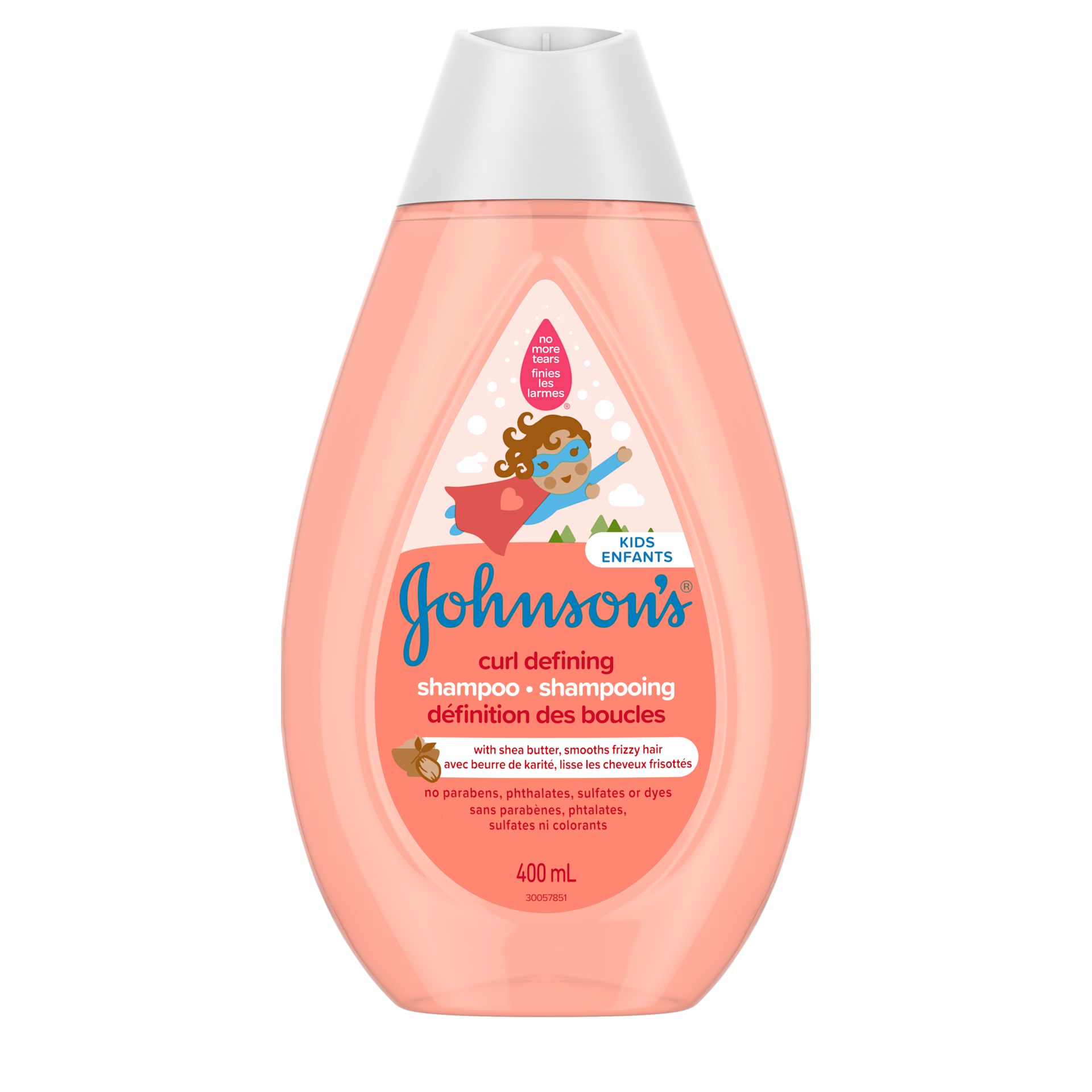 Front shot of Johnson’s® Kids Curl Defining Shampoo, 400 mL