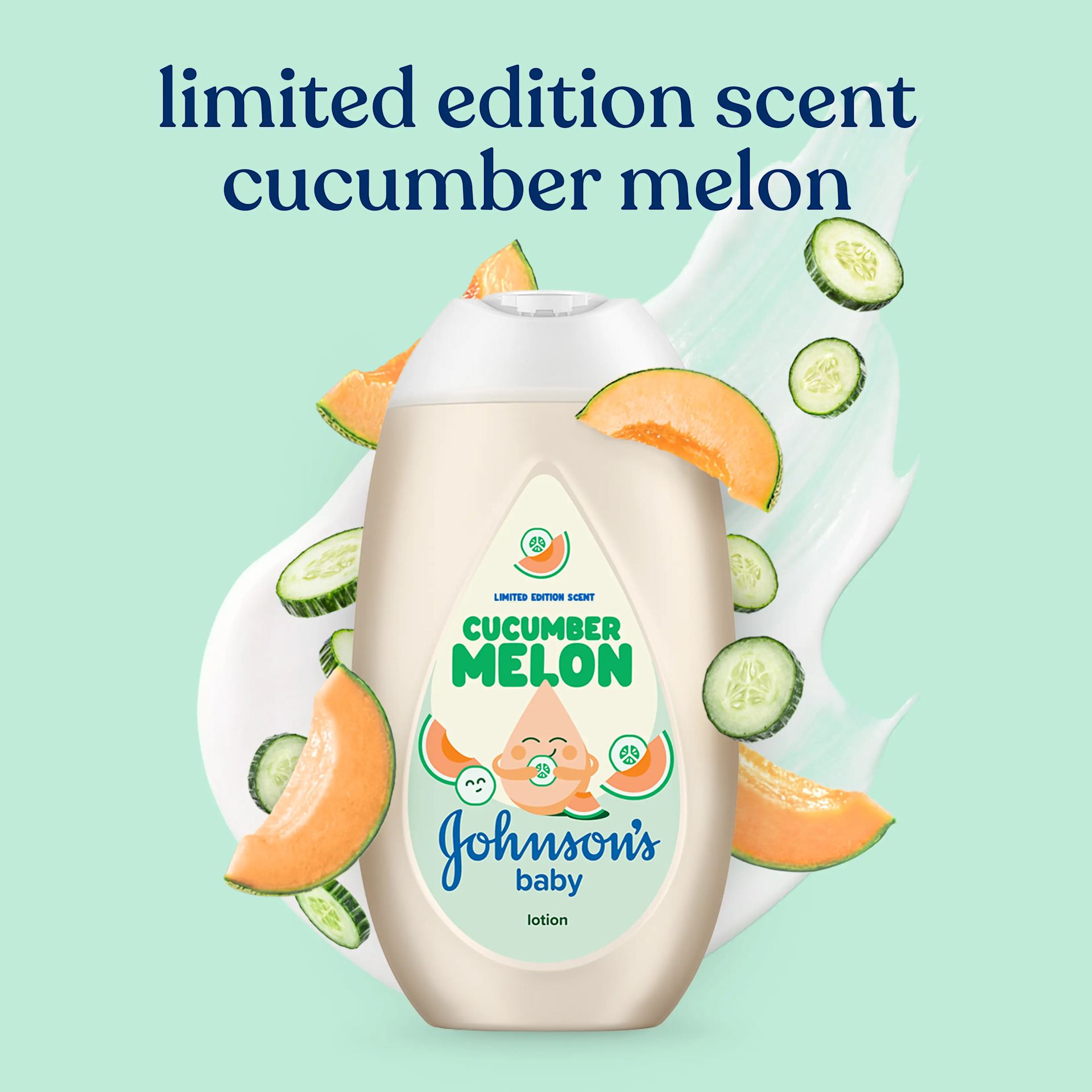JOHNSON’S® Baby Lotion Limited edition scent cucumber melon