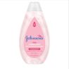 Johnsons Baby Moisture Wash bottle, 16.9 FL OZ (500 mL), pink packaging with 'no more tears' label, suitable for baby's delicate skin, free from parabens, phthalates, sulfates, and dyes.