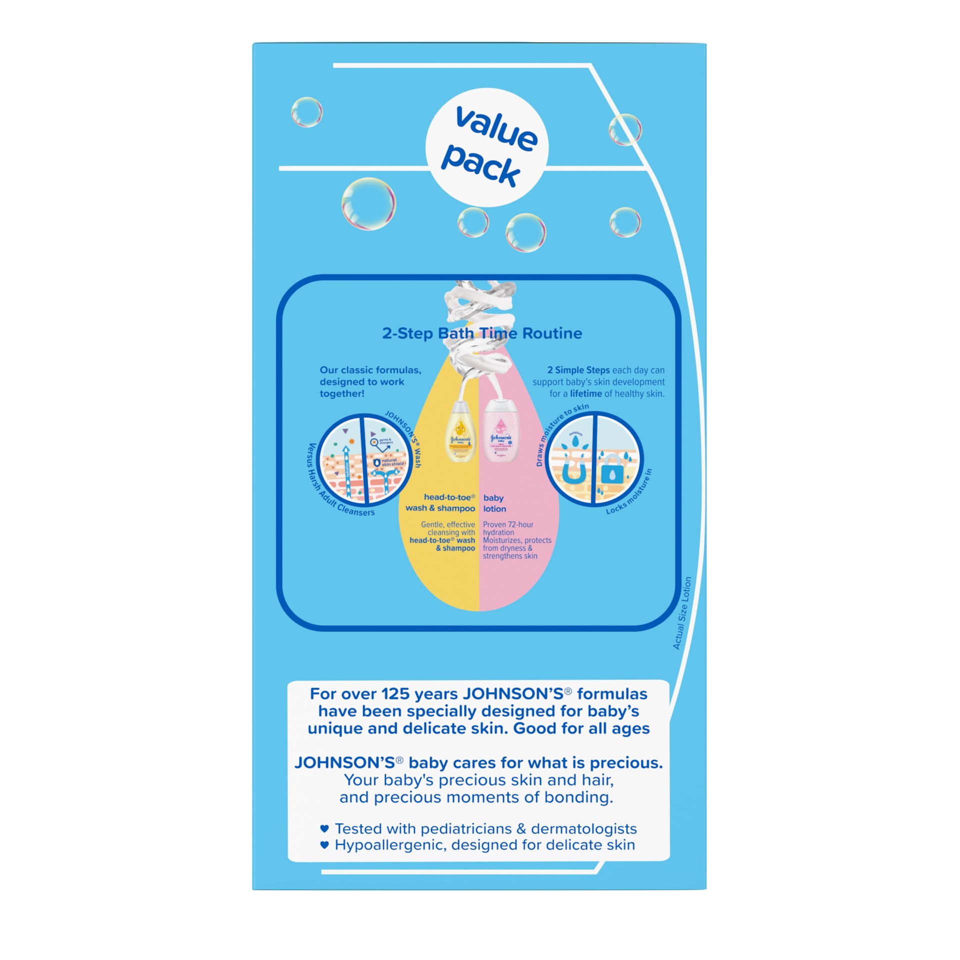 Side Pack shot of Johnson's® First Touch® Baby Gift Set