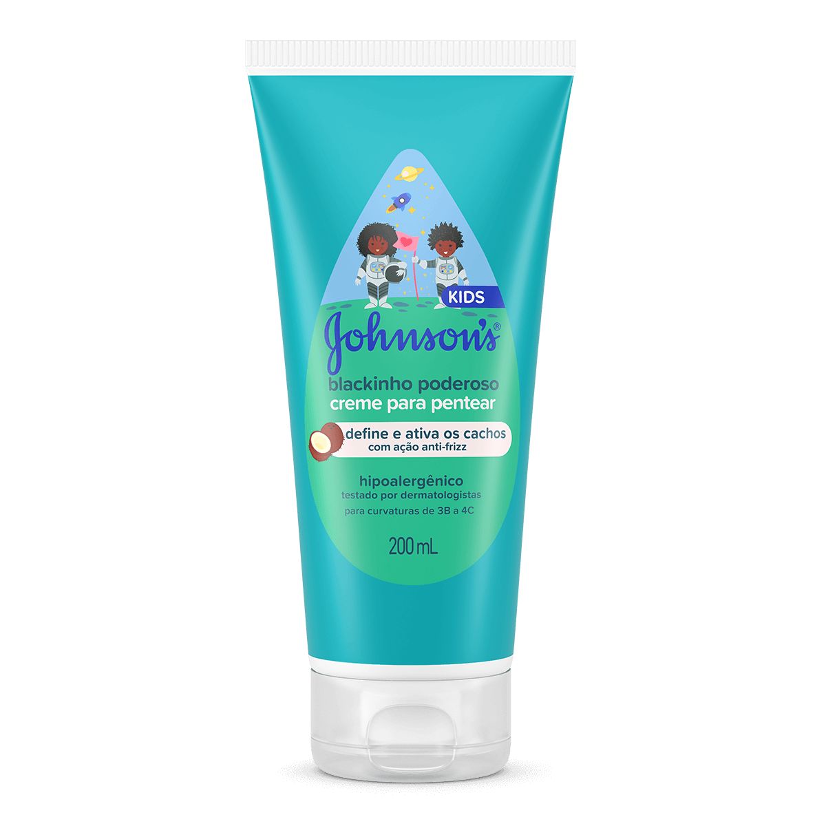 Creme Para Pentear Infantil Para Cabelos Crespos JOHNSON'S® Blackinho Poderoso