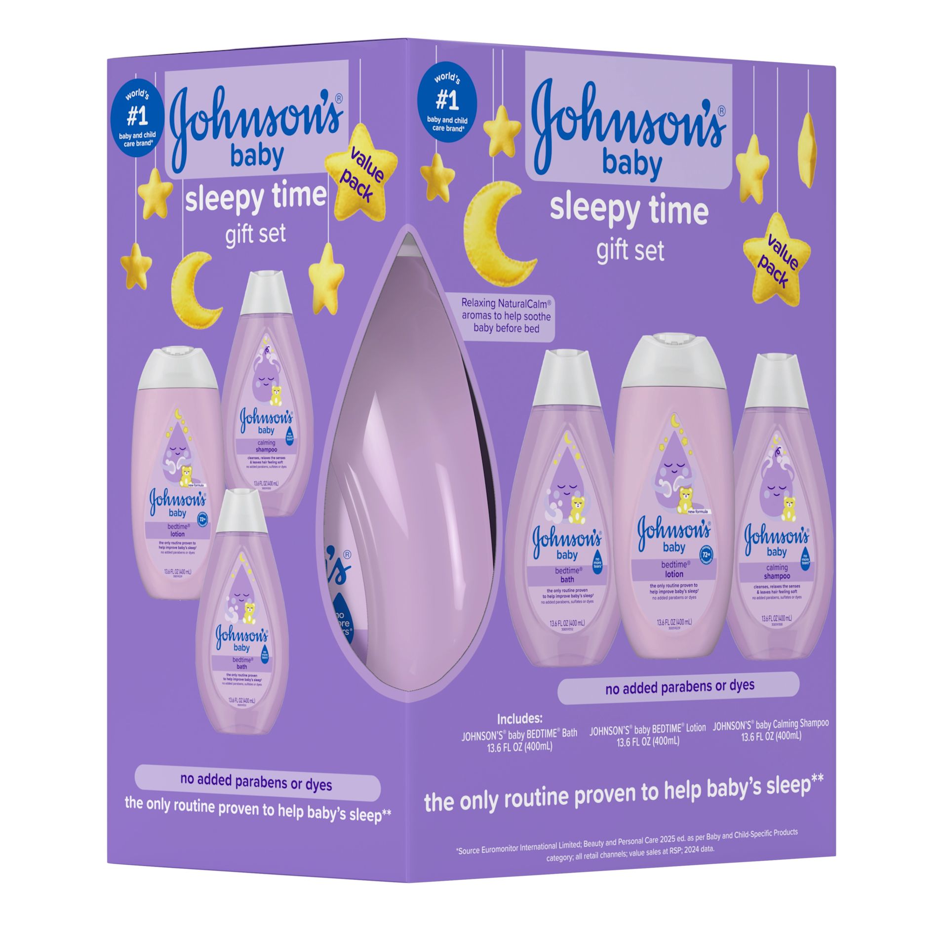 Turned Pack shot of Johnson's® Baby Care Sleepy Time Baby Gift Set