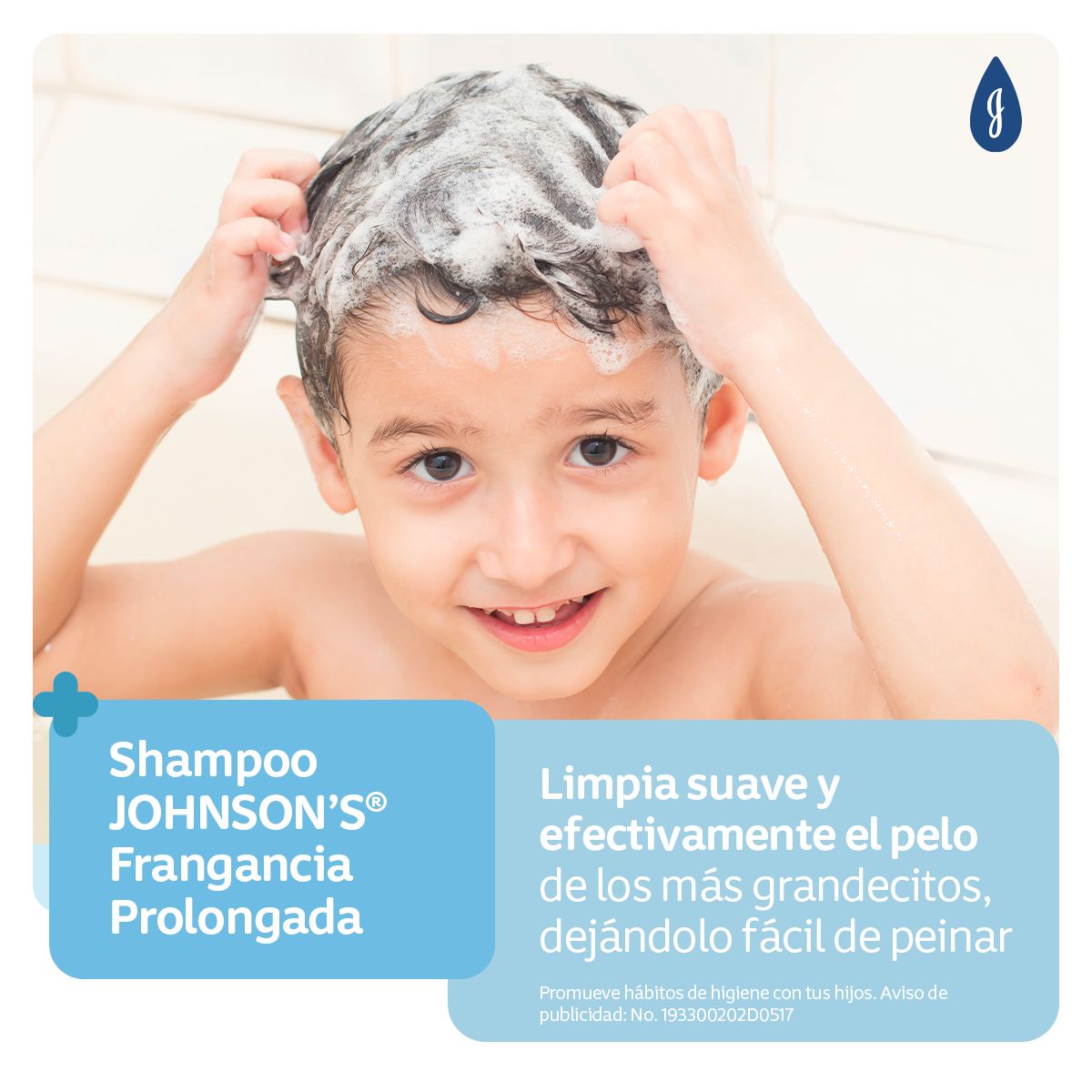 JOHNSON’S® baby shampoo fragancia prolongada