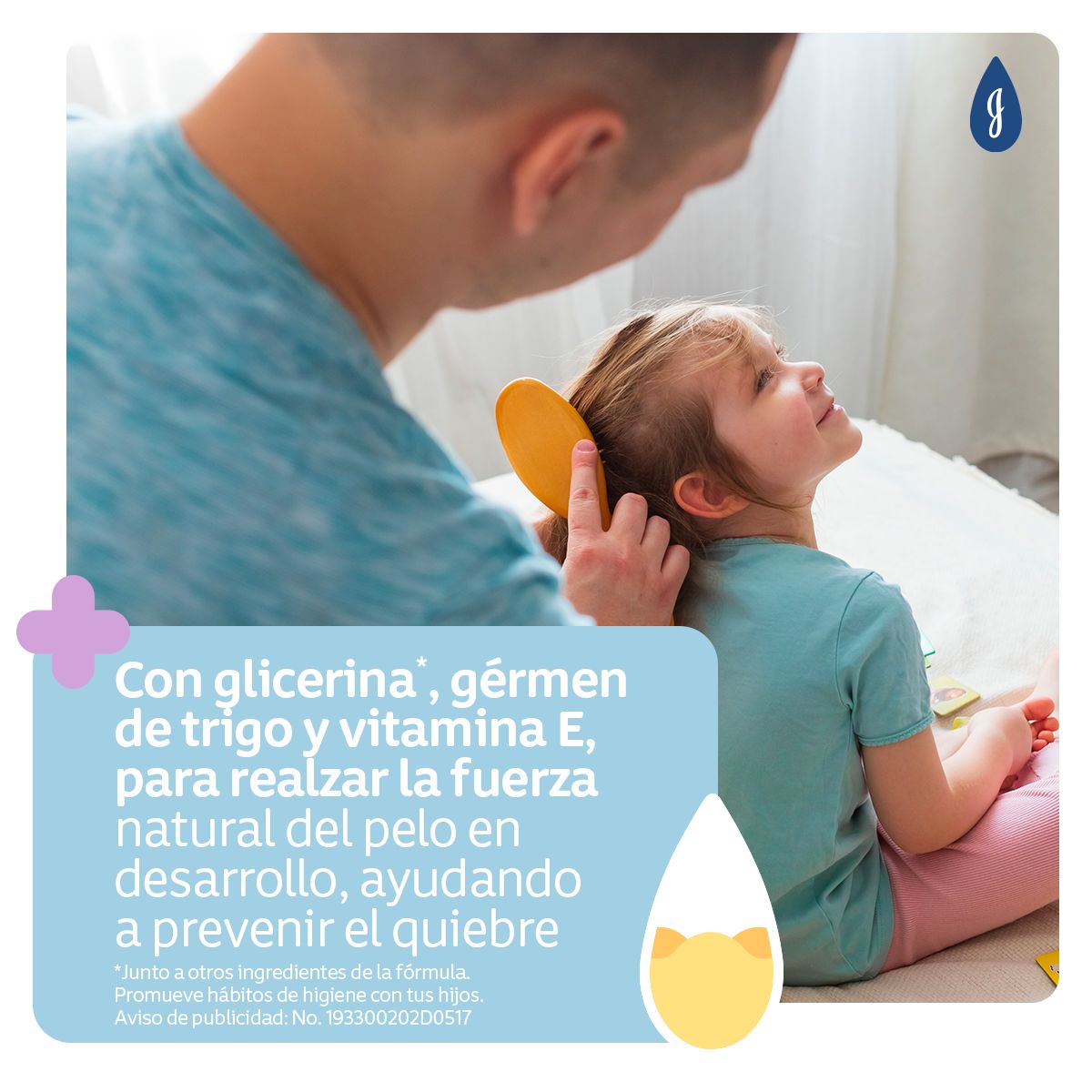 JOHNSON’S® spray para peinar fuerza y vitamina