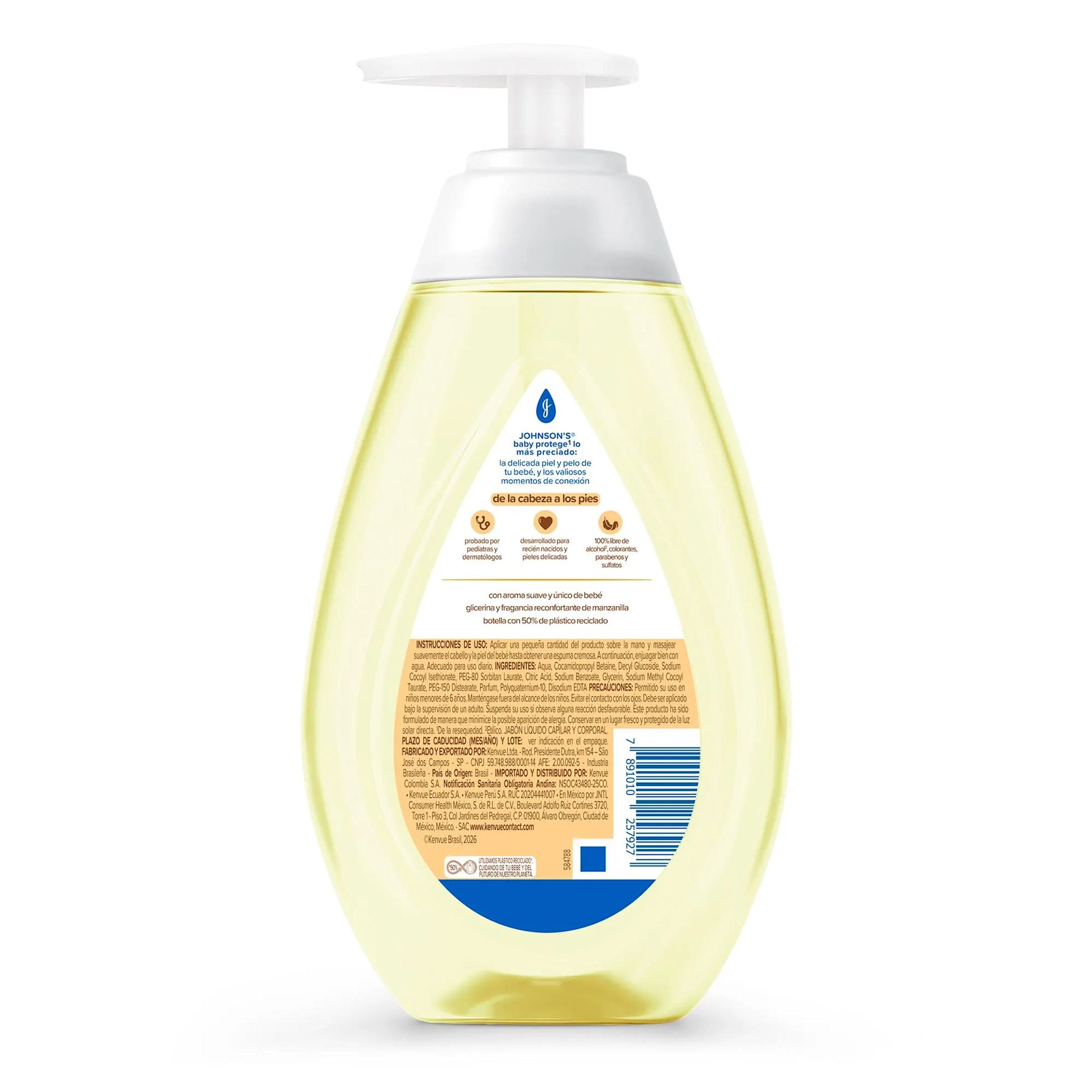 Baño Líquido De La Cabeza a Los Pies Manzanilla JOHNSON'S® baby​