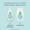 A routine proven to comfort babies & their delicate skin, 1 wash shampoo 2 moisture