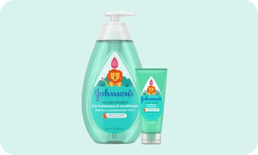 No More Tangles products card image, featuring JOHNSON’S® No More Tangles lineup