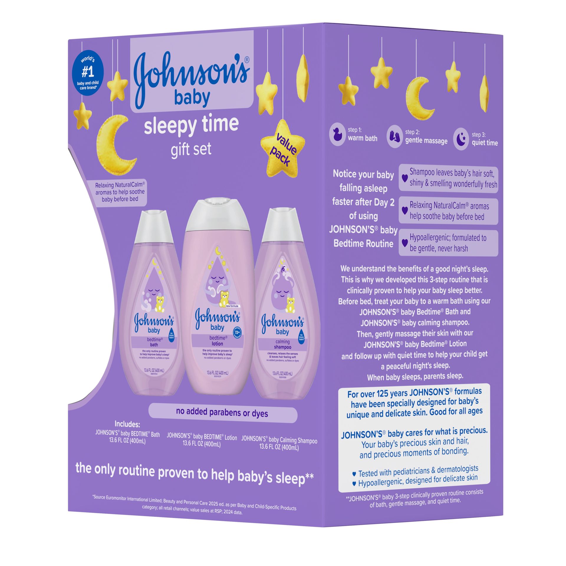 Turned Pack shot of Johnson's® Baby Care Sleepy Time Baby Gift Set