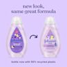 New packaging design comparison of Johnson's bedtime baby moisture wash bottles.