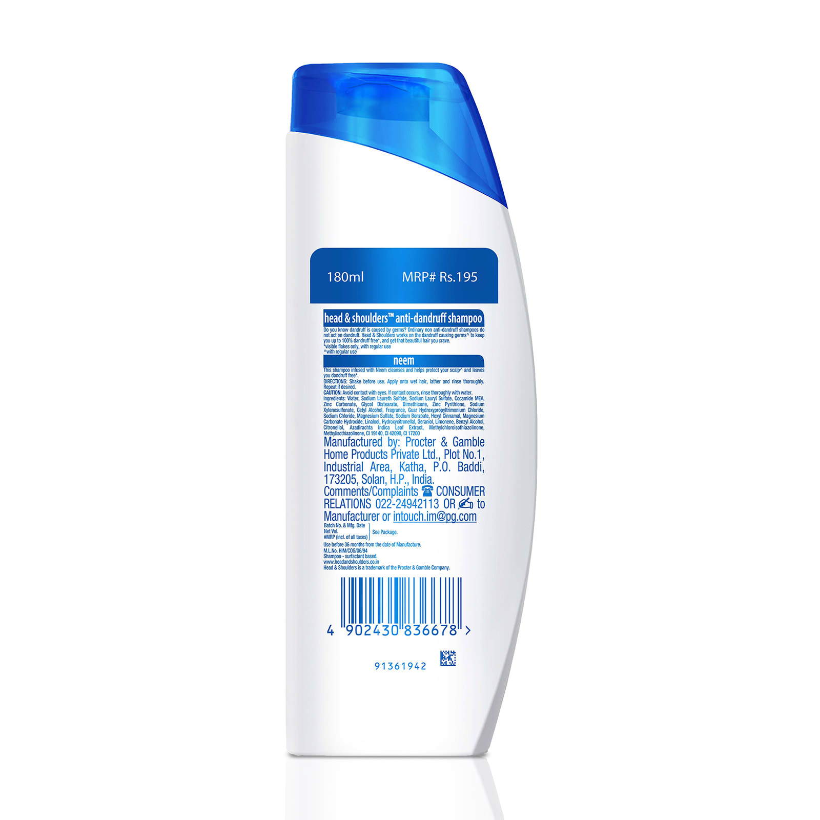 Active ingredients of head and 2025 shoulders shampoo