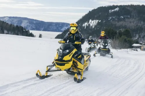 Munising Snowmobile Rentals - guided ski doo tour image 2