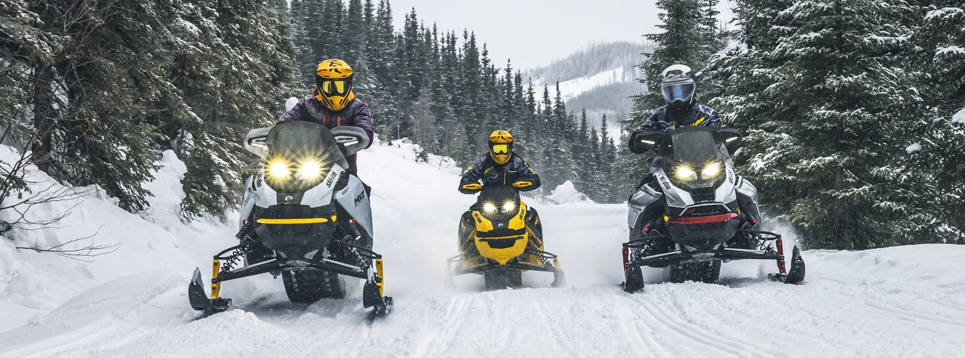 Munising Snowmobile Rentals - guided ski doo tour image 3