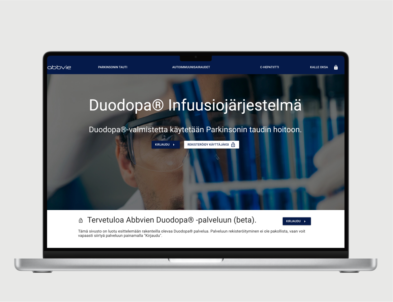 Web App for guiding users in applying a medical device.