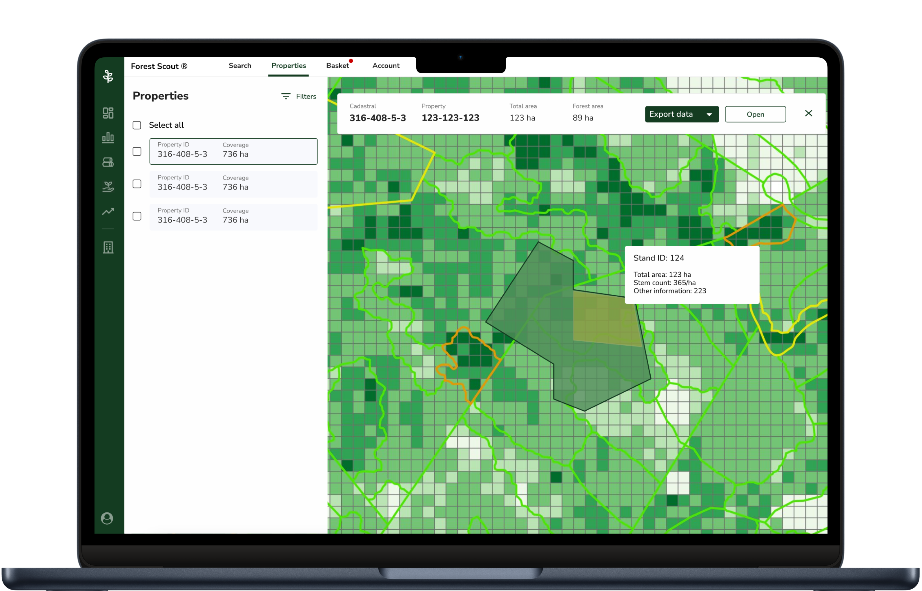 AI and satellite data used in Forestry Calculations