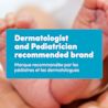 Allégation sur le produit Aveeno® Bébés indiquant « Marque recommandée par les dermatologues et les pédiatres » et un gros plan des pieds d’un bébé en arrière-plan