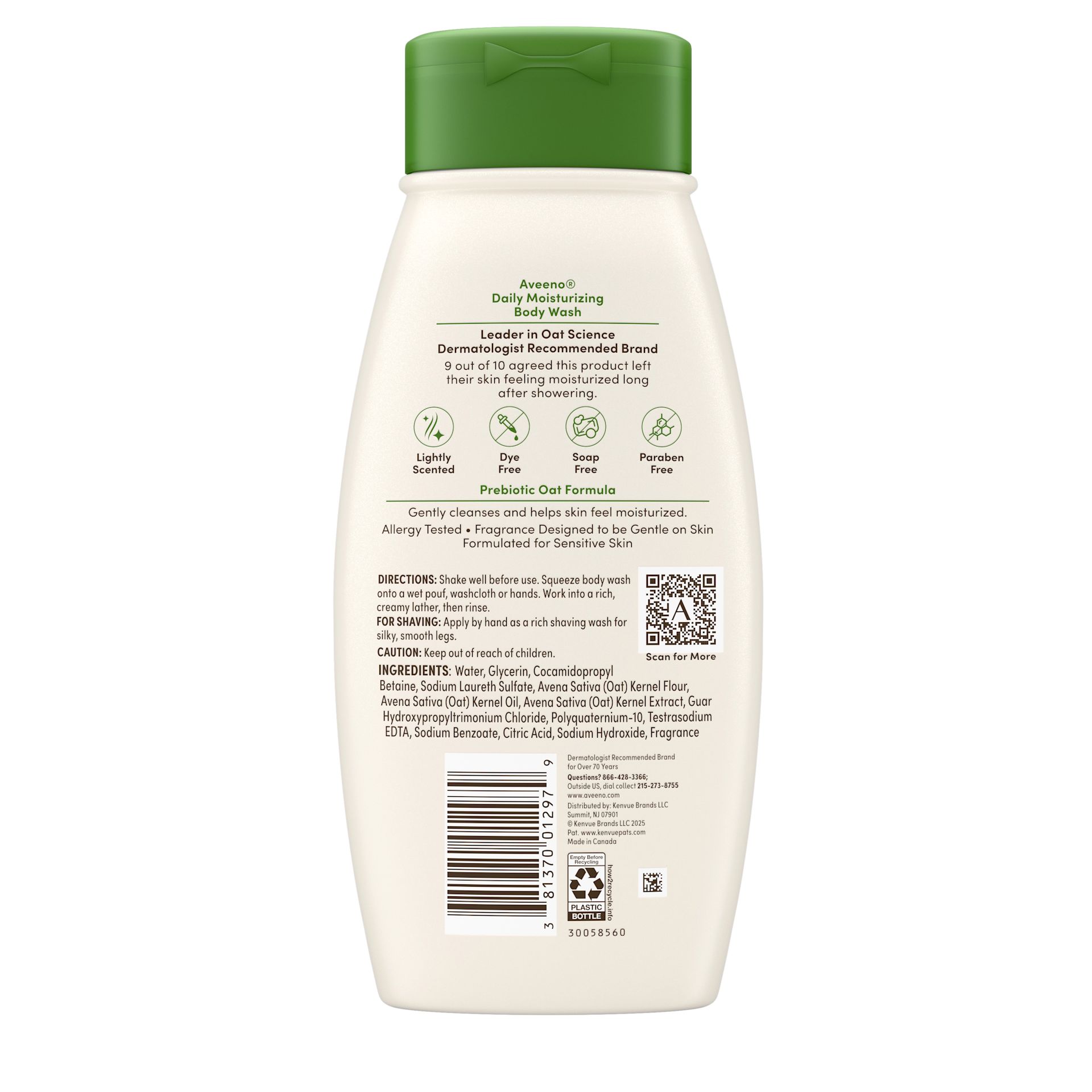 Backshot Daily Moisturizing Oat Body Wash