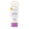Front pack shot of Aveeno® Baby Continuous Protection® Sensitive Skin Lotion Zinc Oxide Sunscreen SPF 50