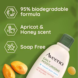 AVEENO DAILY MOISTURISING YOGURT BODY WASH, APRICOT & HONEY SCENT - Image 6 - Aveeno - en-IE