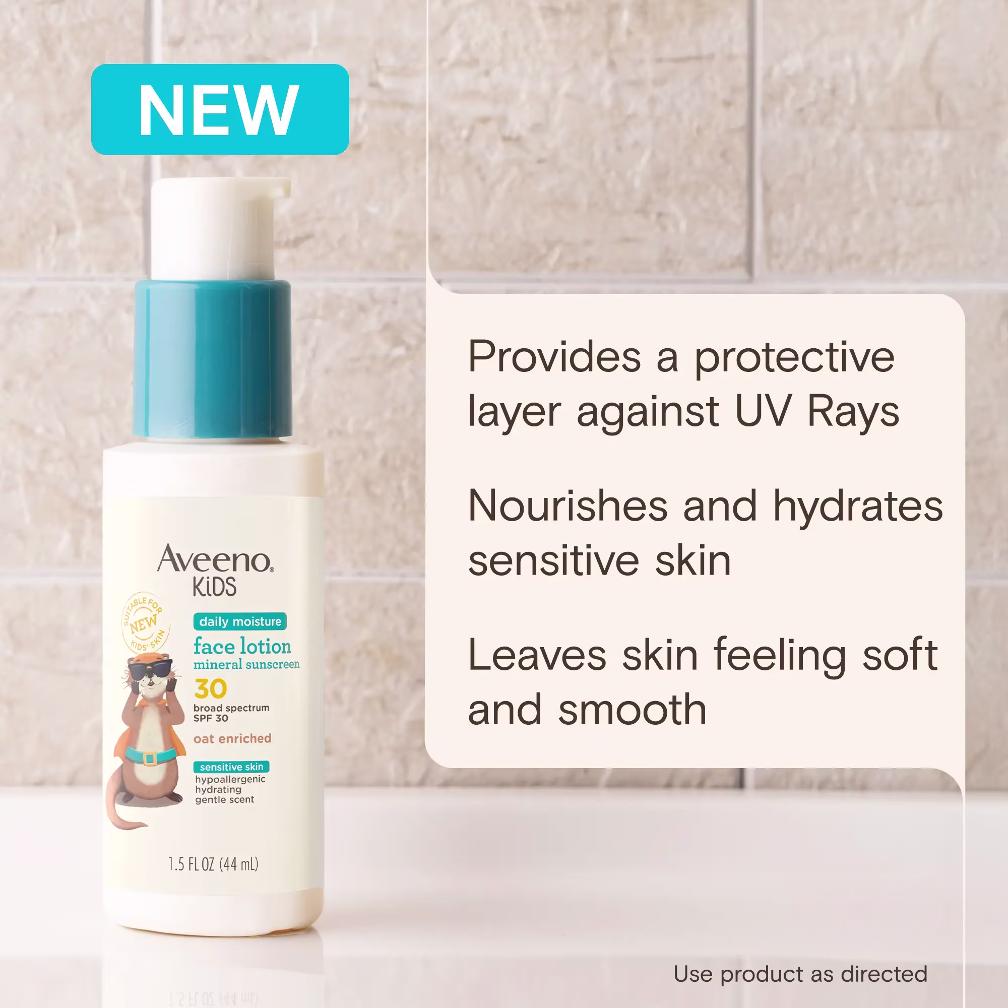 Aveeno® NEW Kids Daily Moisture Face Lotion & Mineral Sunscreen SPF 30