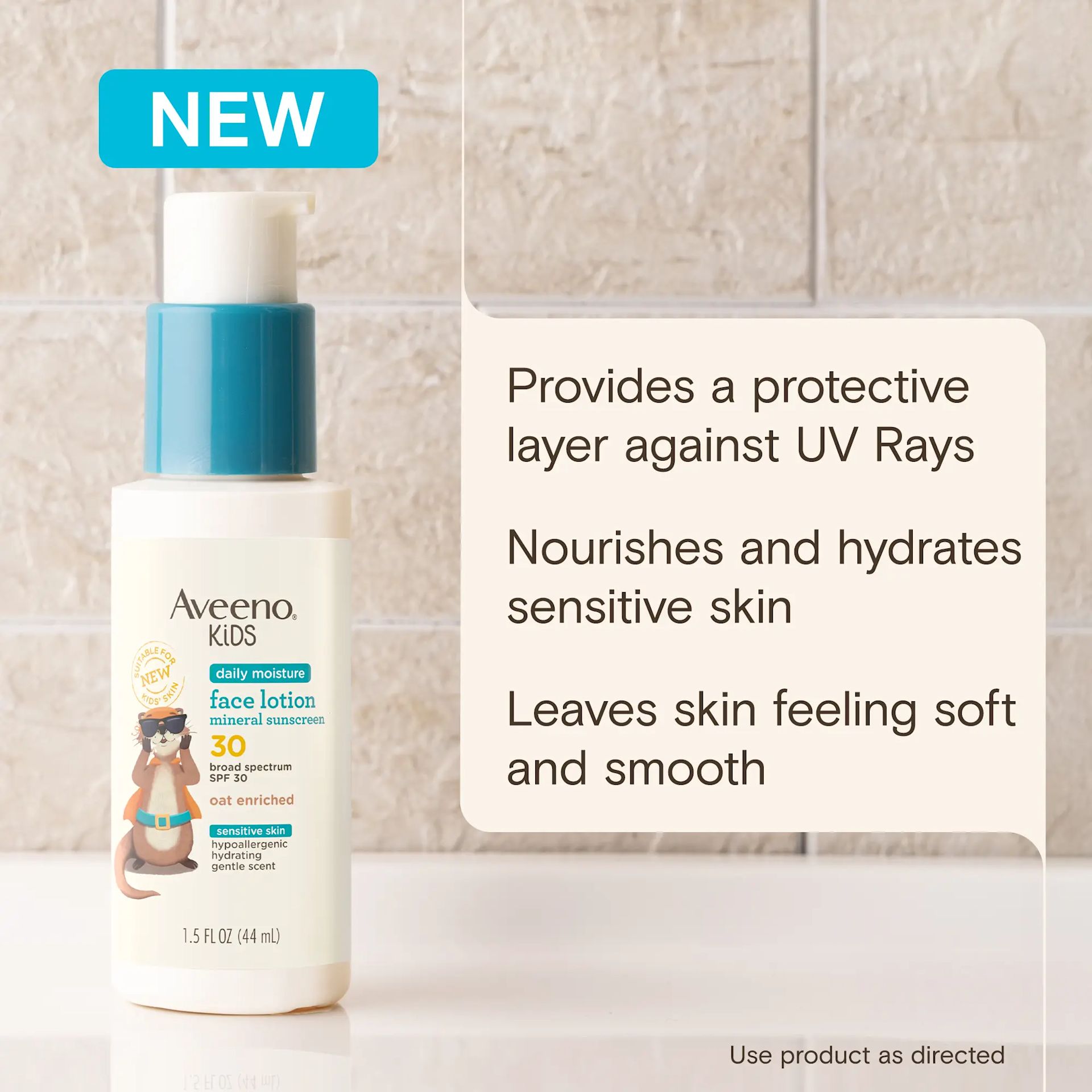 Aveeno® NEW Kids Daily Moisture Face Lotion & Mineral Sunscreen SPF 30
