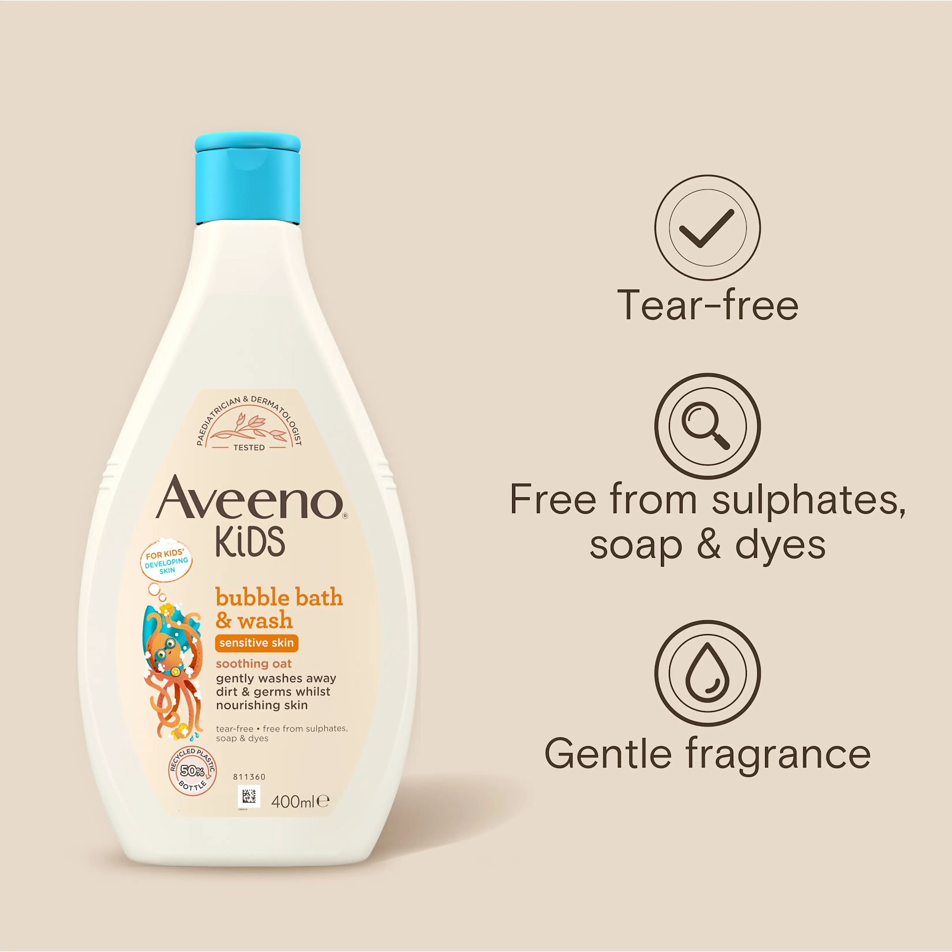 AVEENO® Kids Bubble Bath & Wash 400ml