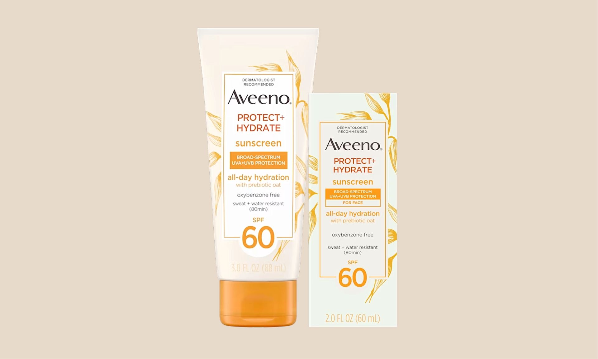 Aveeno® Sunscreen collection. Protect + Hydrate lineup like lotions, sprays, or sticks