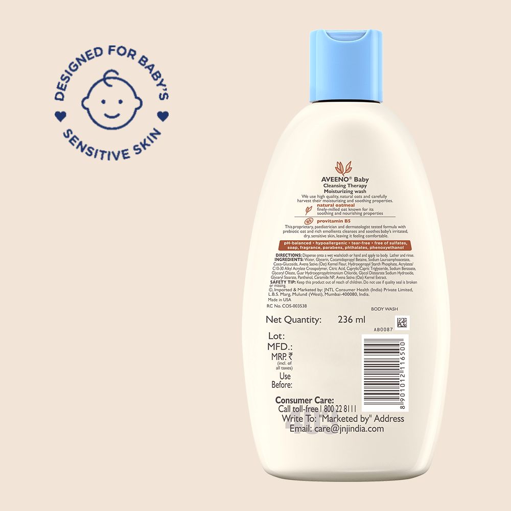 Aveeno® Baby Cleansing Therapy Moisturizing Wash - Image 2 - Aveeno - en-IN