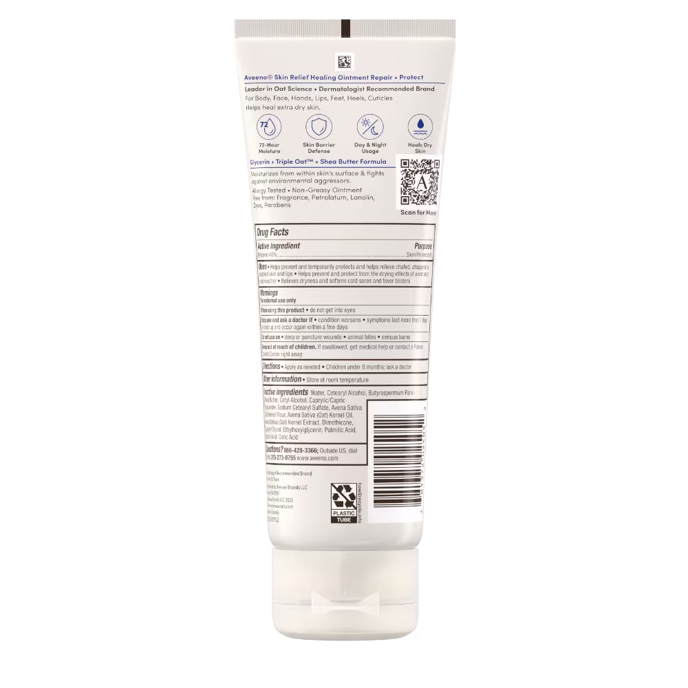 SR Healing Ointment - 7.2oz - b Back pack shot of Skin Relief Healing Ointment for Dry Skin 7.2oz