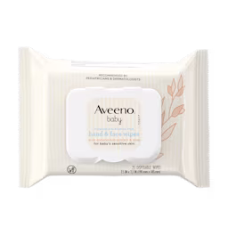 Front pack shot of Aveeno® Baby Hand & Face Wipes