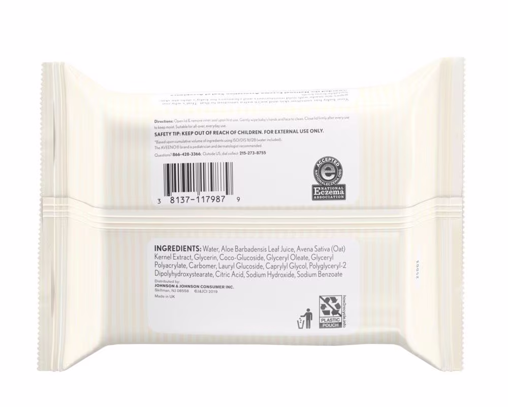 Baby Hand & Face Wipes - Image 1 - Aveeno - en-US