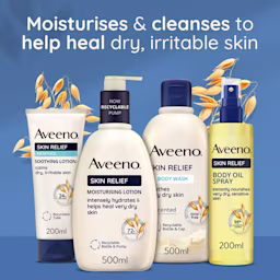moisturises & cleases to help heal dry, irritable skin