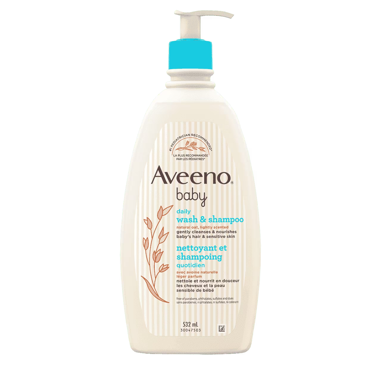 AVEENO® BABY Wash & Shampoo with natural Oat Extract, 532ml bottle