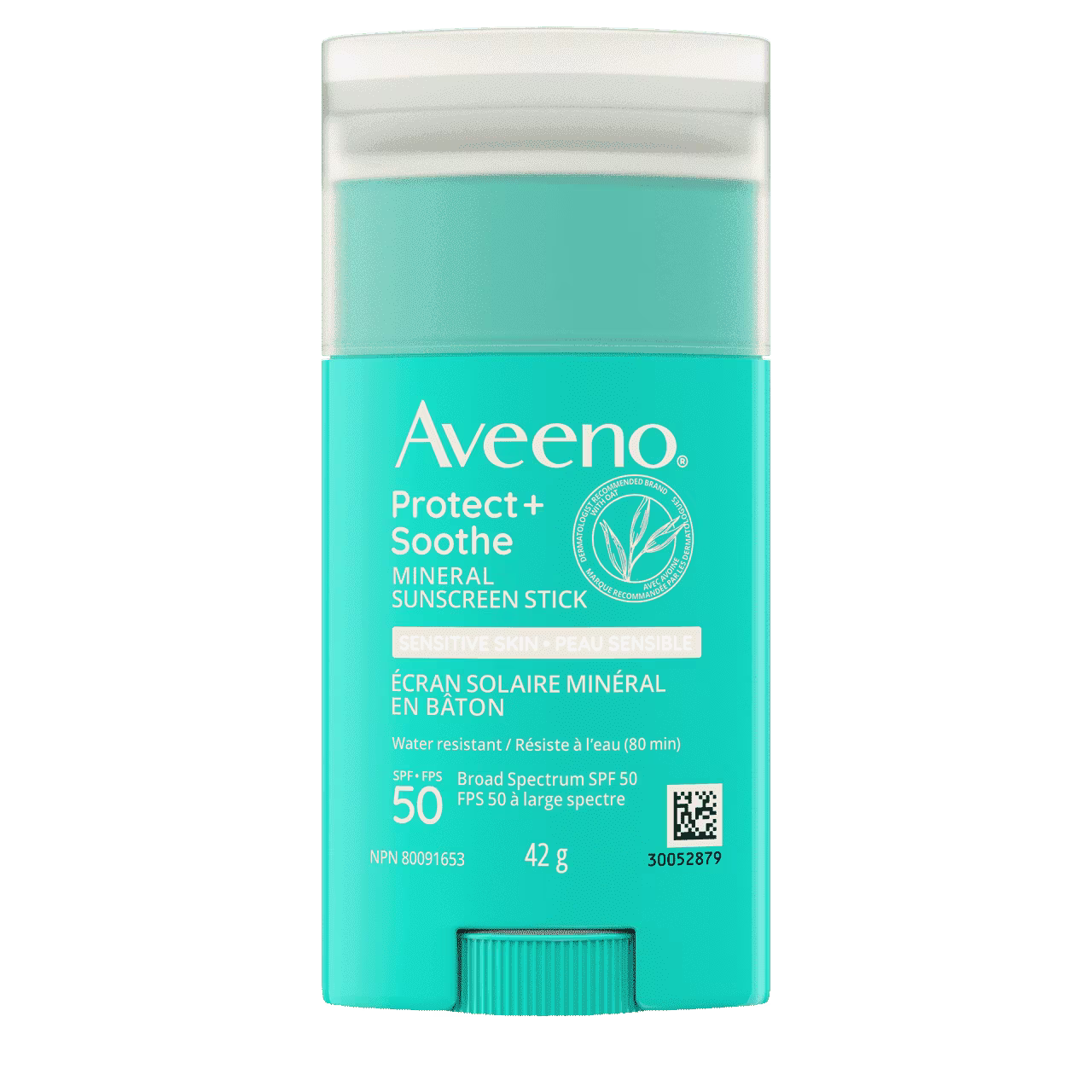 AVEENO® Protect + Soothe Mineral Sunscreen Stick for Sensitive Skin, SPF 50, 42g