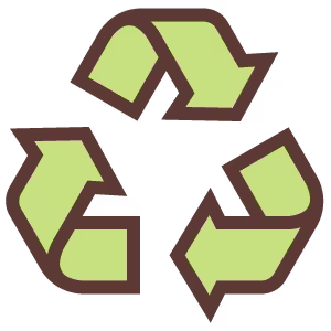 A colorful illustration of a recycling symbol representing the concept of recycling products