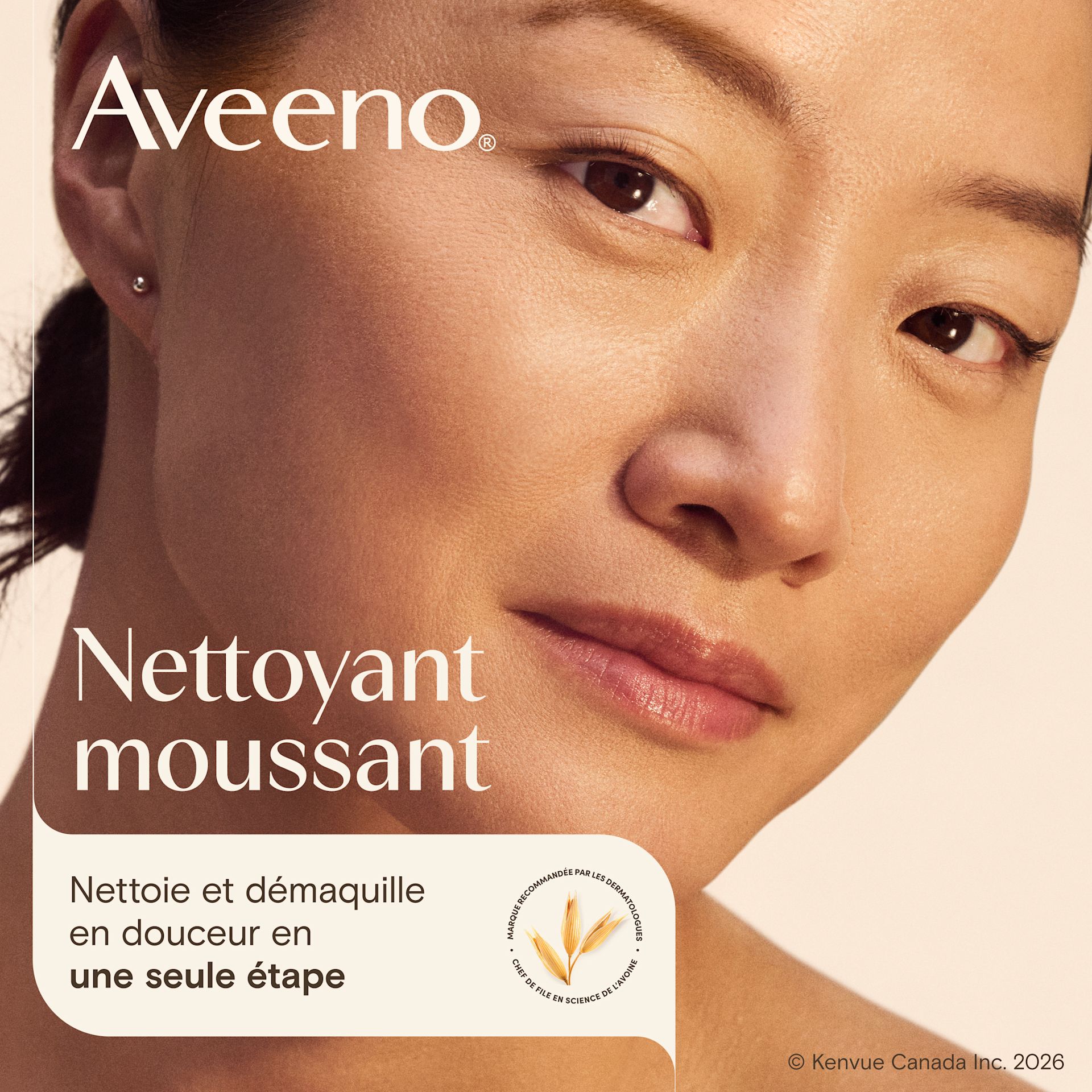AVEENO Calm + Restore Make-Up Removing Cleanser Fr Image 2