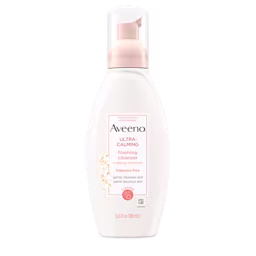 Front Pack shot of Aveeno® Ultra Calming Foaming Cleanser Makeup Remover