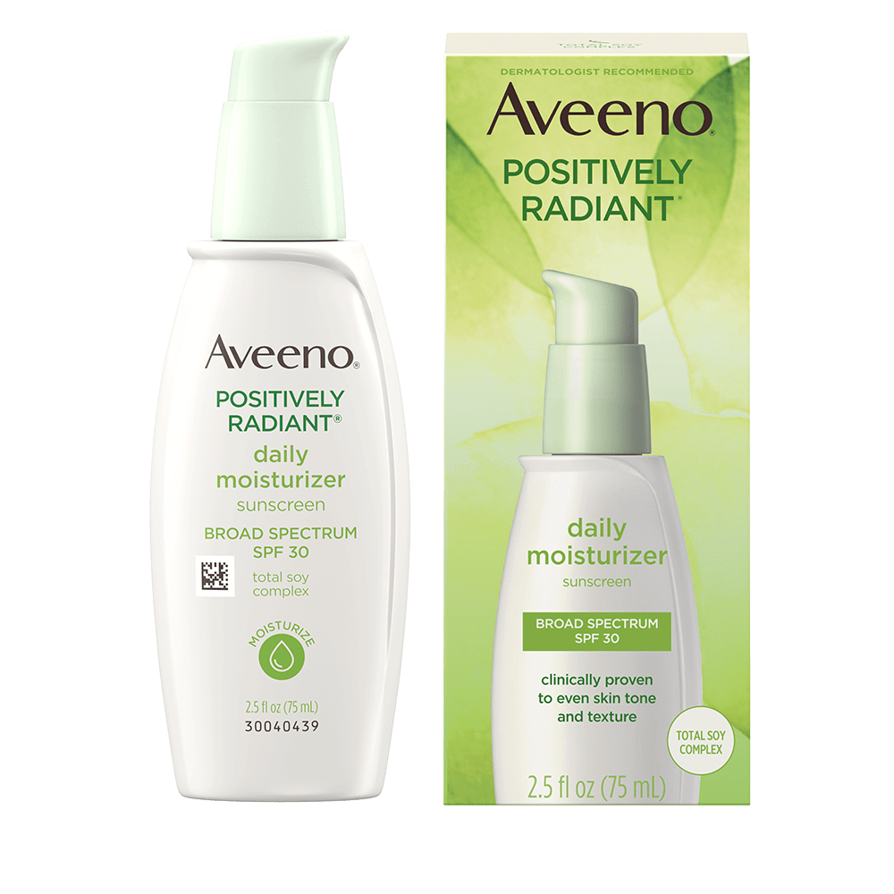 Aveeno Positively Radiant Daily Face Moisturizer SPF 30 (earlier formula), 2.5 fl oz lotion