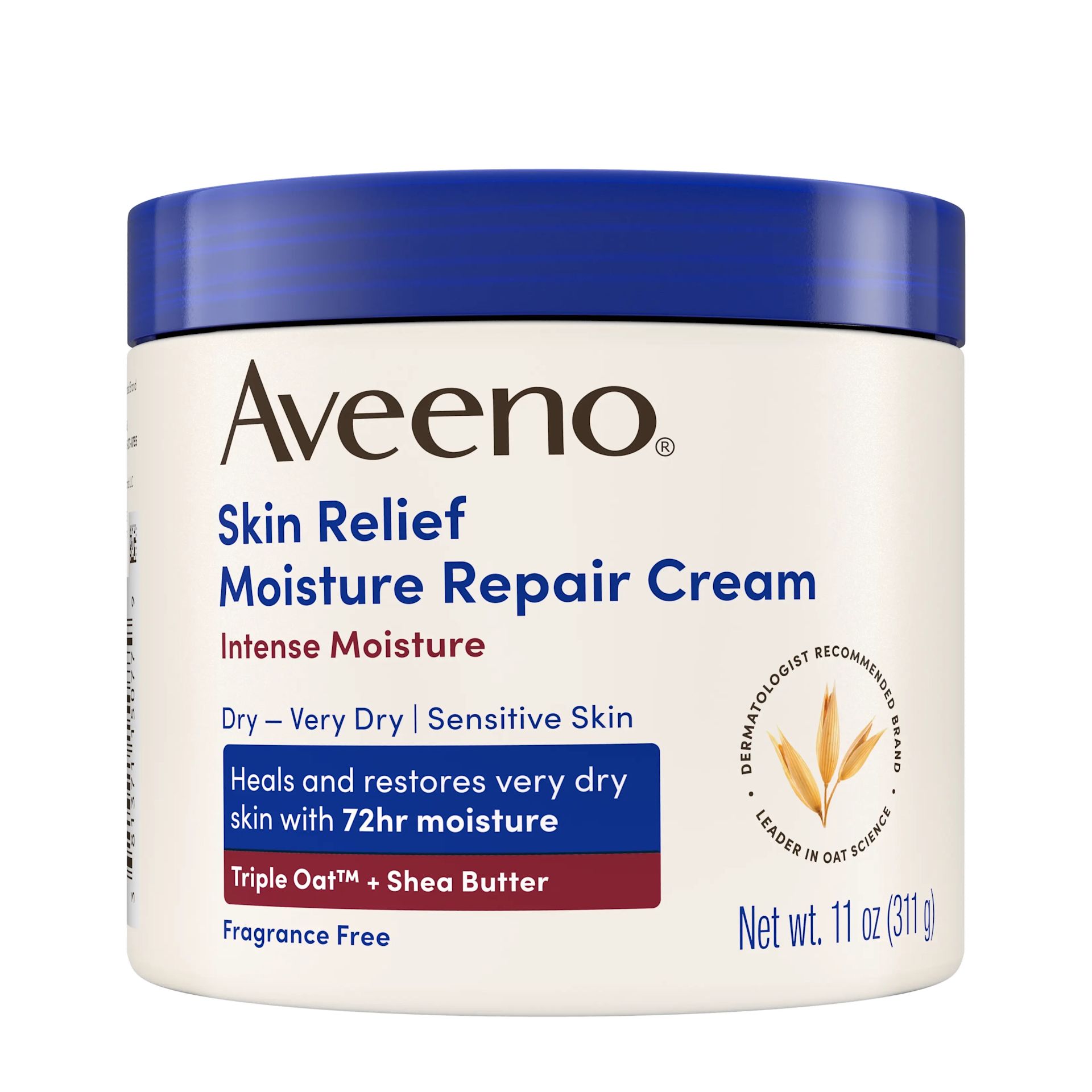 Front Pack shot of Aveeno® Skin Relief Intense Moisture Repair Cream, Extra-Dry Skin 11oz