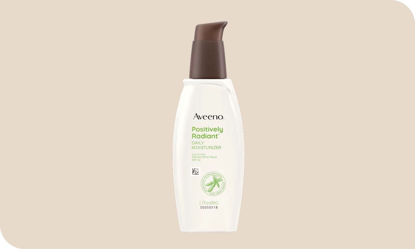 Card Hydrate + Sun Protection Aveeno® Positively Radiant® Daily Face Moisturizer Broad Spectrum SPF 30