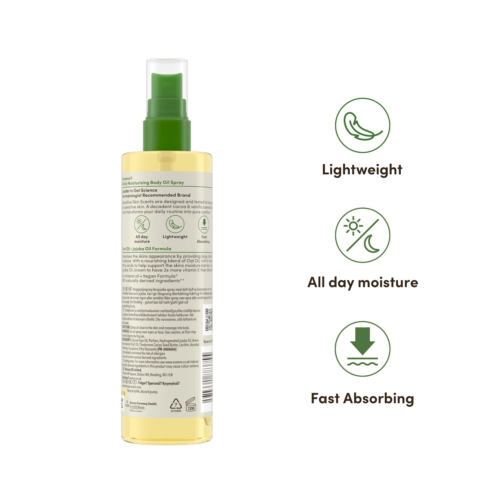 AVE EMEA UK 3574661883755 Aveeno Daily Moisturising Oil Spray Cocoa Vanilla 200ML SI01 THUMB JPG