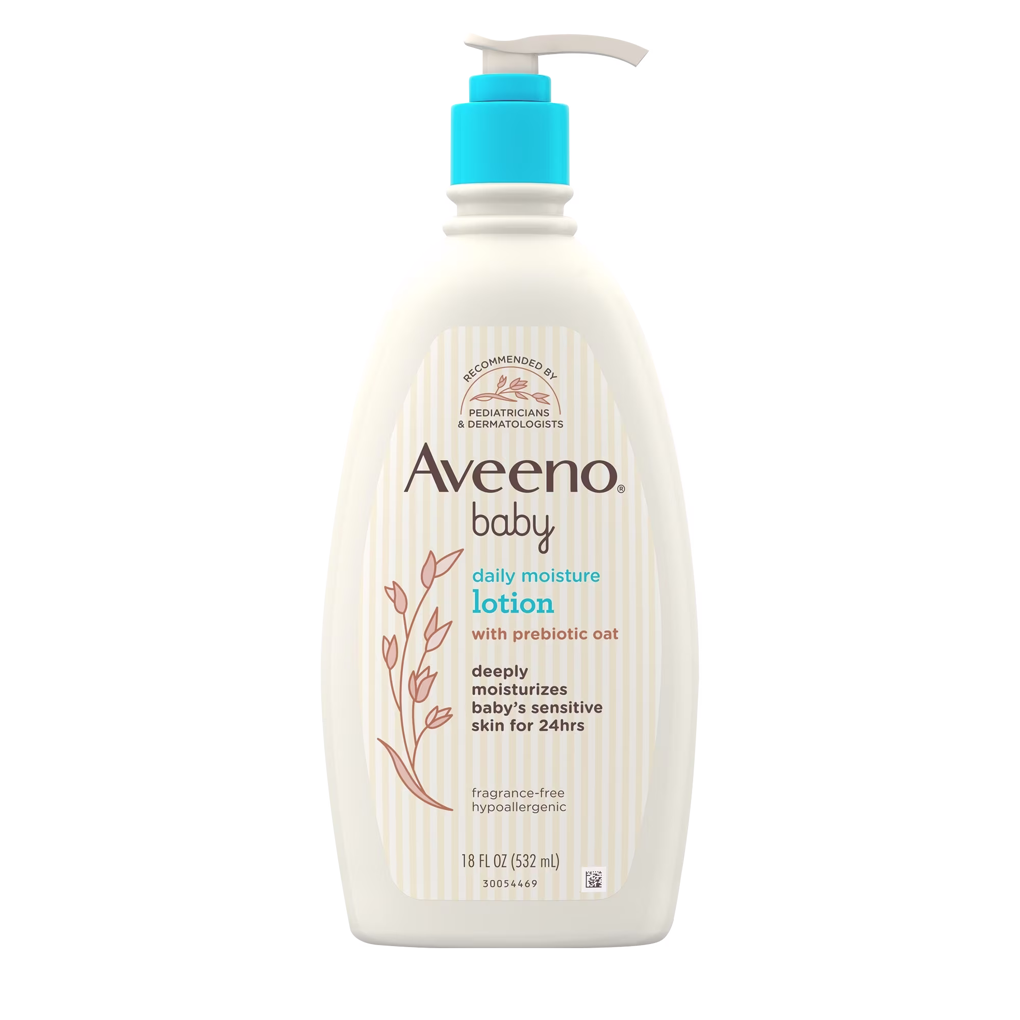 Front pack shot of Aveeno® Baby Daily Moisture Lotion 18oz